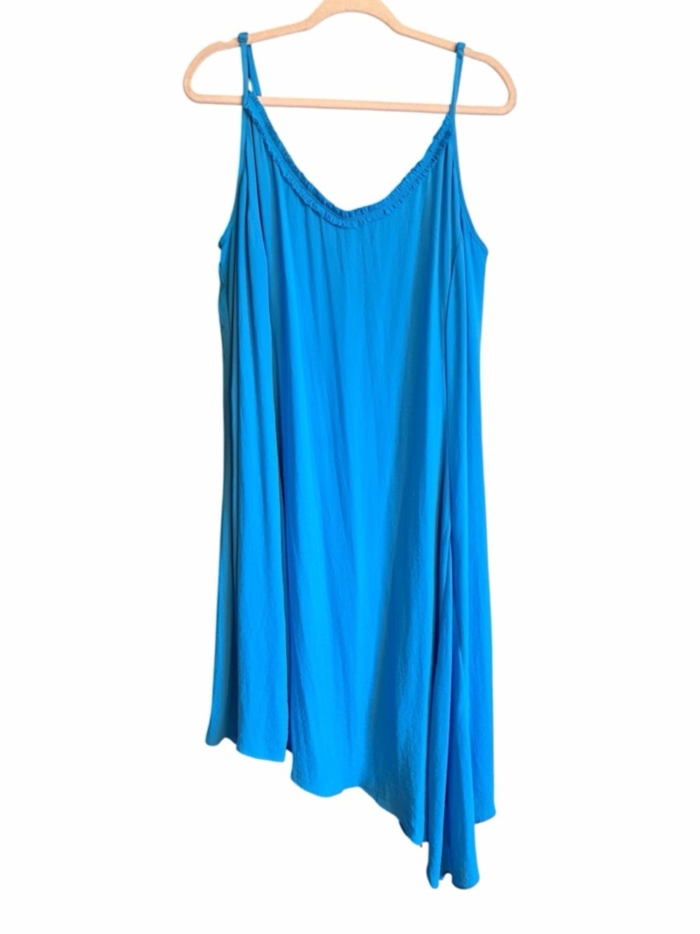 MBLM By Tess Holliday Asymetrical Pretty Blue Dress-Sleeveless-Size Large